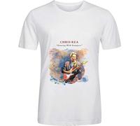 Chris Rea Dancing with Strangers Tour Men T-Shirt White Unisex Tops Casual tee XL