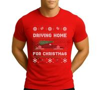 Chris Rea - Driving Home for Christmas Ferrari | Ugly Christmas Christmas Camiseta para hombre, rojo, XXL