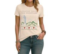 Chris Rea - Driving Home for Christmas Golf | Ugly Christmas Christmas Camiseta para mujer, natural, M