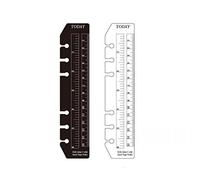 chris-wang 2pcs Negro/Claro plástico marcador de página funda pagefinder regla de medición para A5 Tamaño 6 agujeros cartón/filofax portátil
