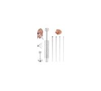 Chriscoco 14G/16G/18G/20G Taper Piercing ASTM F136 Titanio Piercings de Inserción Agujas Piercing - Con Roscas Internas/Externas y Liso Para Nariz Orejas Cejas Lengua Labios