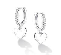 Chriscoco Pendientes Mujer Plata de Ley 925 - Pendientes Aro Mariposa Corazón Estrella - Colgantes Antialergicos - Caja de Joyería