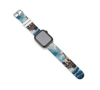 Christ Galilee Lake in The Storm - Correa de silicona compatible con IWacth Series 10 9 Ultra 8 7 6 5 SE Correa de repuesto, 38mm/40mm