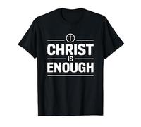 Christ Is Enough Camiseta gráfica económica, Hombre, Negro, M