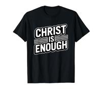Christ Is Enough Camiseta gráfica económica, Hombre, Negro, S
