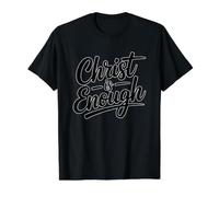 Christ Is Enough Camiseta gráfica económica, Hombre, Negro, S