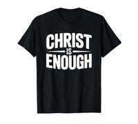 Christ Is Enough Camiseta gráfica económica, Hombre, Negro, XL