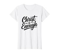 Christ Is Enough Camiseta gráfica económica, Mujer, Blanco, S