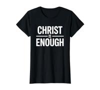 Christ Is Enough Camiseta gráfica económica, Mujer, Negro, L