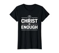 Christ Is Enough Camiseta gráfica económica, Mujer, Negro, L