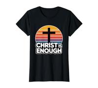 Christ Is Enough Camiseta gráfica económica, Mujer, Negro, M