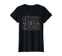 Christ Is Enough Camiseta gráfica económica, Mujer, Negro, S