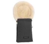 CHRIST Saco cubrepiernas Oslo de Piel de Cordero para capazo o Carrito de bebé de Werner Baby -Universal (78x33 cm) para Invierno de curtido Medicinal, en Gris Stone