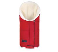 CHRIST Saco Universal Tula Vario para Carrito de bebé de Werner Baby - Saco cubrepiernas de Piel de Cordero Medicinal, utilizable como Manta de Juego, en Rojo Chili