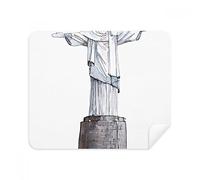 Christ the Reiver in Brasil - Limpiador de pantalla para gafas, gamuza de limpieza, 2 piezas de tela de ante