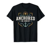 Christian Anchored in Christ Faith Anchor Cross Camiseta