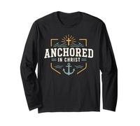 Christian Anchored in Christ Faith Anchor Cross Manga Larga