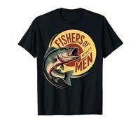 Christian Angler Fishers of Men Mateo 4 19 Verso Camiseta
