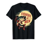 Christian Angler Fishers of Men Mateo 4 19 Verso Camiseta