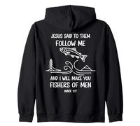 Christian Angler Mark 1:17 Fishers of Men Versículo de la Biblia Sudadera con Capucha