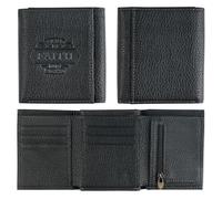 Christian Art Gifts Cartera de Cuero Genuino de Plena Flor con Bloqueo RFID para Hombre, diseño de Doble Solapa y Tres Solapas, Muchas Ranuras para Tarjetas de crédito, Tarjeta de identificación