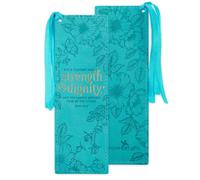 Christian Art Gifts Faux Leather Bookmark She is Clothed Strength Dign