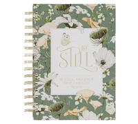 Christian Art Gifts Inspirational Journal, Be Still Wide Ruled Notebook, Psalm 46:10 Bible Verse, Green, 192 Lined Pages W/Scripture, (8.4" X 6.4" X 1")