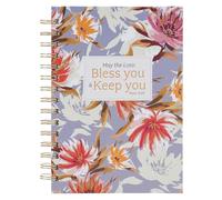 Christian Art Gifts Inspirational Journal, Bless You & Keep You Wide Ruled Notebook, Numbers 6:24 Bible Verse, Pink, 192 Lined Pages W/Scripture, (8.4" X 6.4" X 1")