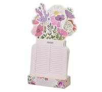 Christian Art Gifts Inspirational Scripture Perpetual Table Top Undated Desk Calendar for Women: Bloom in His Grace, 12 Monthly Cards with Dated Lines for Reminders, Multicolor Florals, 9.3 X 4.7