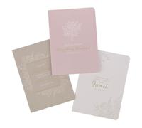 Christian Art Gifts Notebook Set: Everything Beautiful, Christian Gifts for Women, Slim Notebooks, Cardstock, Bible Verse, Flexible Cover, Lined Paper, 64 Pages Each, Floral, Pastel, Set/3 Large