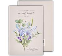 Christian Art Gifts Pequeño y práctico bloc de notas de las Escrituras para mujer: la gracia es suficiente - 2 Cor. 12:9 versículo bíblico inspirador para notas, notas, recordatorios, tareas y listas, tamaño de bolsillo para la escuela, oficina, gris pardo/morado/verde floral, 40 hojas fáciles de rasgar