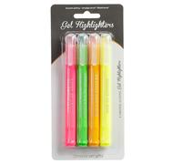 Christian Art Gifts Twist & Glide - Juego de resaltadores de gel multicolor para estudio, oficina, hogar, escuela, a prueba de manchas, sin sangrado, rosa, verde, naranja, amarillo con escritura,