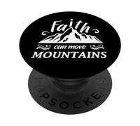 Christian Art Pop Socket - Faith Can Move Mountains PopSockets PopGrip Adhesivo
