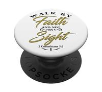 Christian Art Pop Socket - Walk by Faith and Not by Sight PopSockets PopGrip Adhesivo