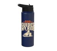 Christian Barrel Racing Jesús toma las riendas regalo Stainless Steel Insulated Water Bottle
