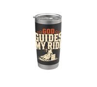 Christian Barrel Racing Jesús toma las riendas regalo Vaso térmico de acero inoxidable de doble pared
