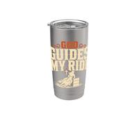 Christian Barrel Racing Jesús toma las riendas regalo Vaso térmico de acero inoxidable de doble pared