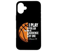 Christian Basketball Play for Audience of One Colossian 3:23 Carcasa para iPhone 16 Plus