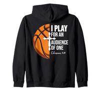 Christian Basketball Play for Audience of One Colossian 3:23 Sudadera con Capucha