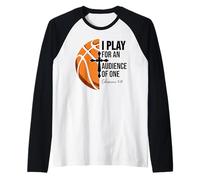 Christian Basketball Scripture 23 God Basketball Bible Verse Camiseta Manga Raglan