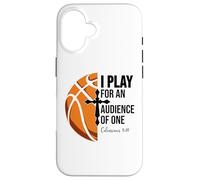 Christian Basketball Scripture 23 God Basketball Bible Verse Carcasa para iPhone 16