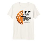 Christian Basketball Scripture Psalm 23 Audience of One God Camiseta Premium