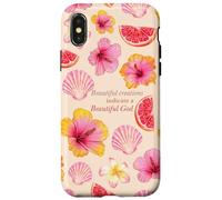 Christian Bible Reader, flor de playa y concha de verano Carcasa para iPhone X/XS