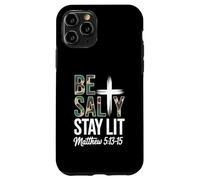 Christian Bible Verse Be Salty Stay Lit Matthew Bible Verse Carcasa para iPhone 11 Pro