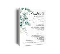 Christian Bible Verses Wall Decor, Inspirational Scripture Art Featuring Psalm 23 for Church Office(Unframed,16x24inch(40x60cm))