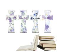 Christian Bookmarks, Bible Book Marks, Magnetic Flower 4 Pieces with 2.36x1.18 Inches, Reading Accessories for Christmas Birthday, School Office Church Students Women Teachers Book Lovers