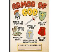 Christian Boys Composition Notebook: Armor of God with Jesus Is King Theme, Faith Journal for Young Believers, Kids, and Sunday School Gifts