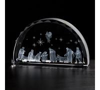 Christian Brands 1 cristal grabado con escena de belén