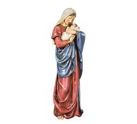 Christian Brands Figura de Estatua de la Iglesia de un Beso de la Virgen María Infantil Jesús adorando Amor de 23 Pulgadas