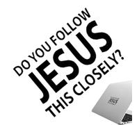 Christian Car Window Decal - Do You Follow Jesus This Closely | Weatherproof Bumper Sticker for Safe Driving Truck Wall Laptop Water Bottle Window Faith Decoration Religious Automotive Accesso